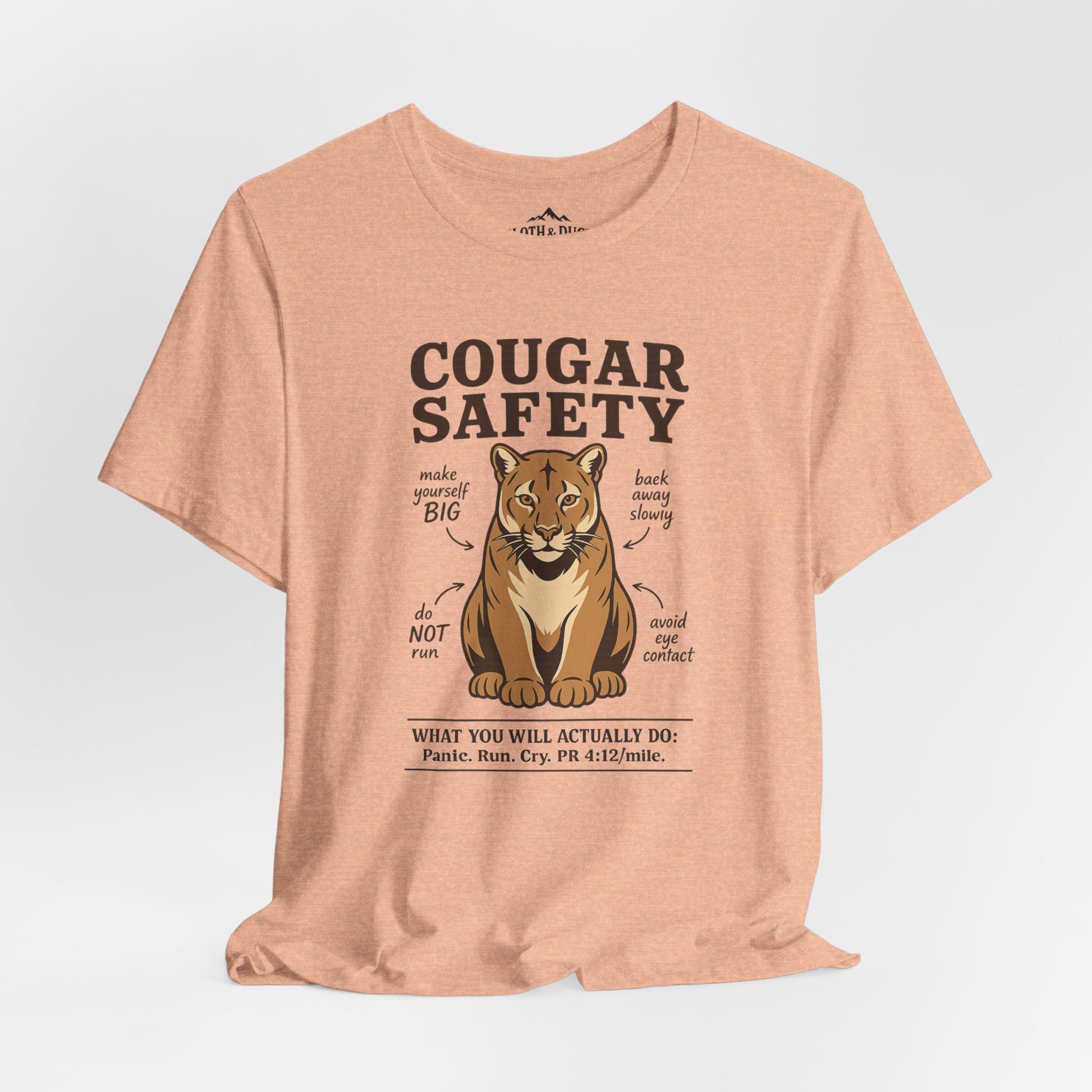 Funny Cougar Safety T-Shirt - S - Sloth & Duck