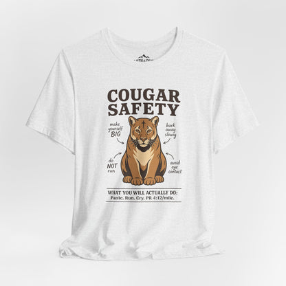 Funny Cougar Safety T-Shirt - S - Sloth & Duck