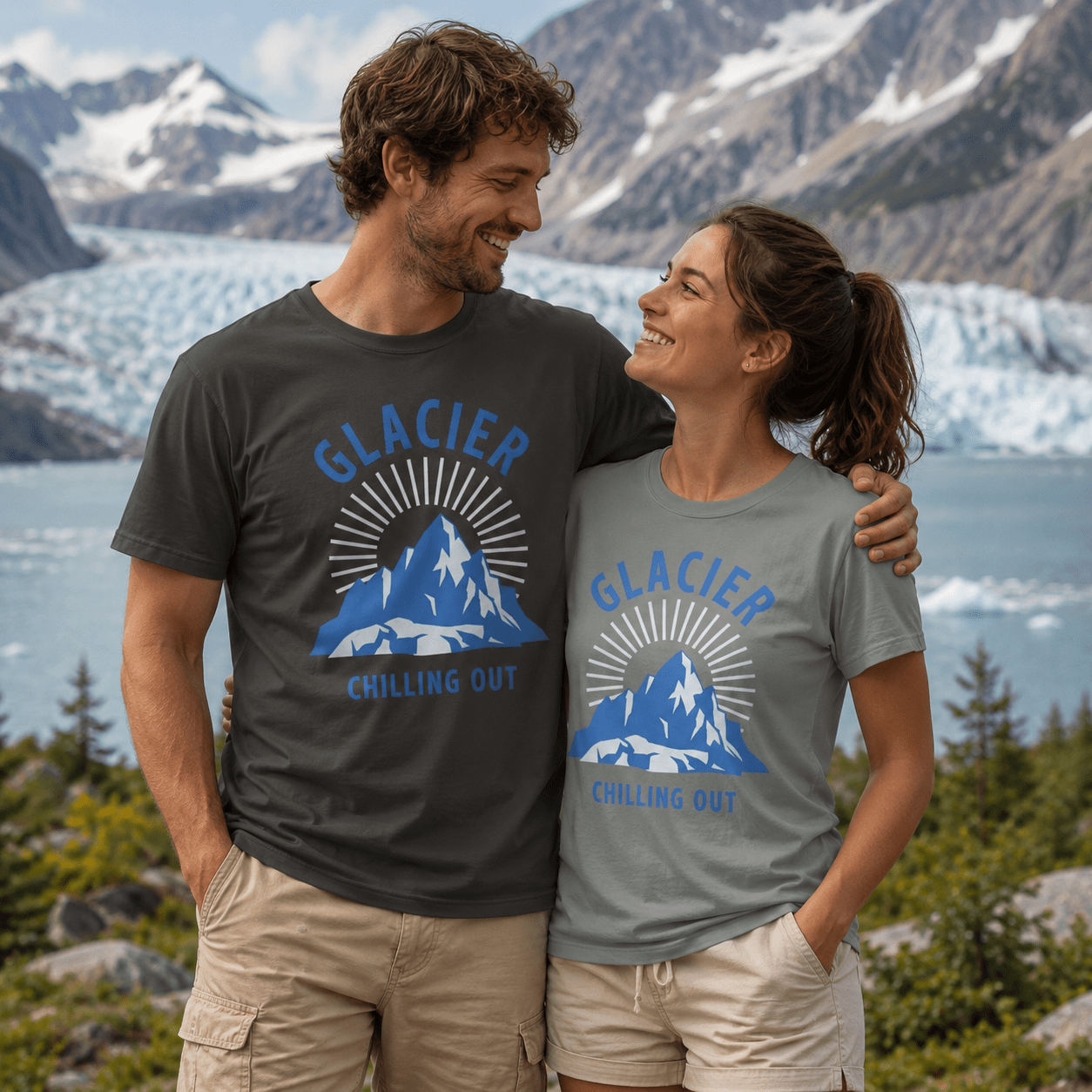 Glacier National Park 'Chilling Out' T-Shirt -S - Sloth & Duck
