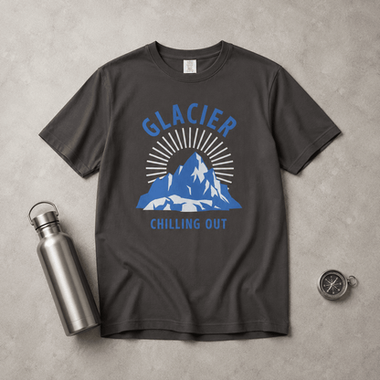 Glacier National Park 'Chilling Out' T-Shirt -S - Sloth & Duck