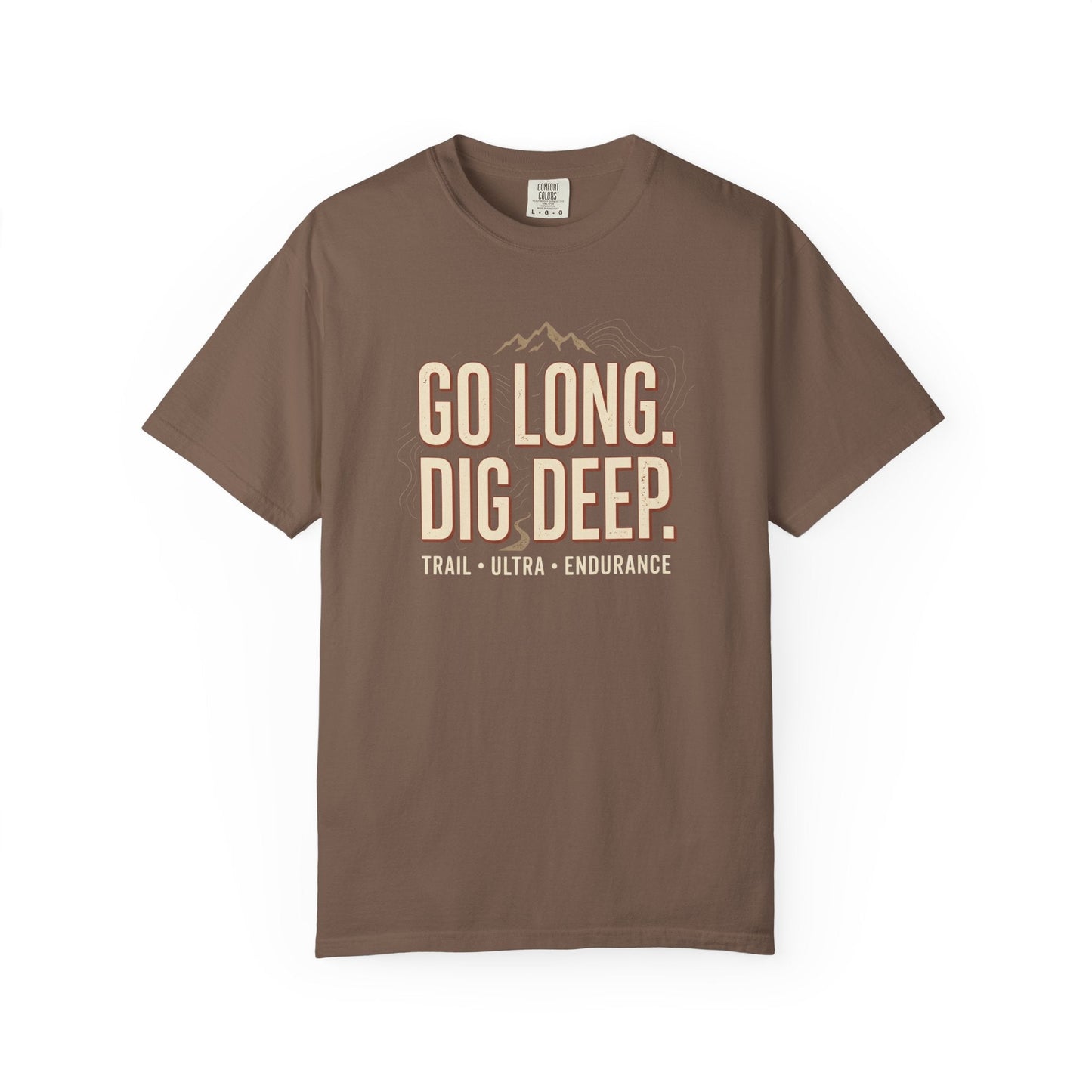 Go Long, Dig Deep T-Shirt -Espresso - Sloth & Duck