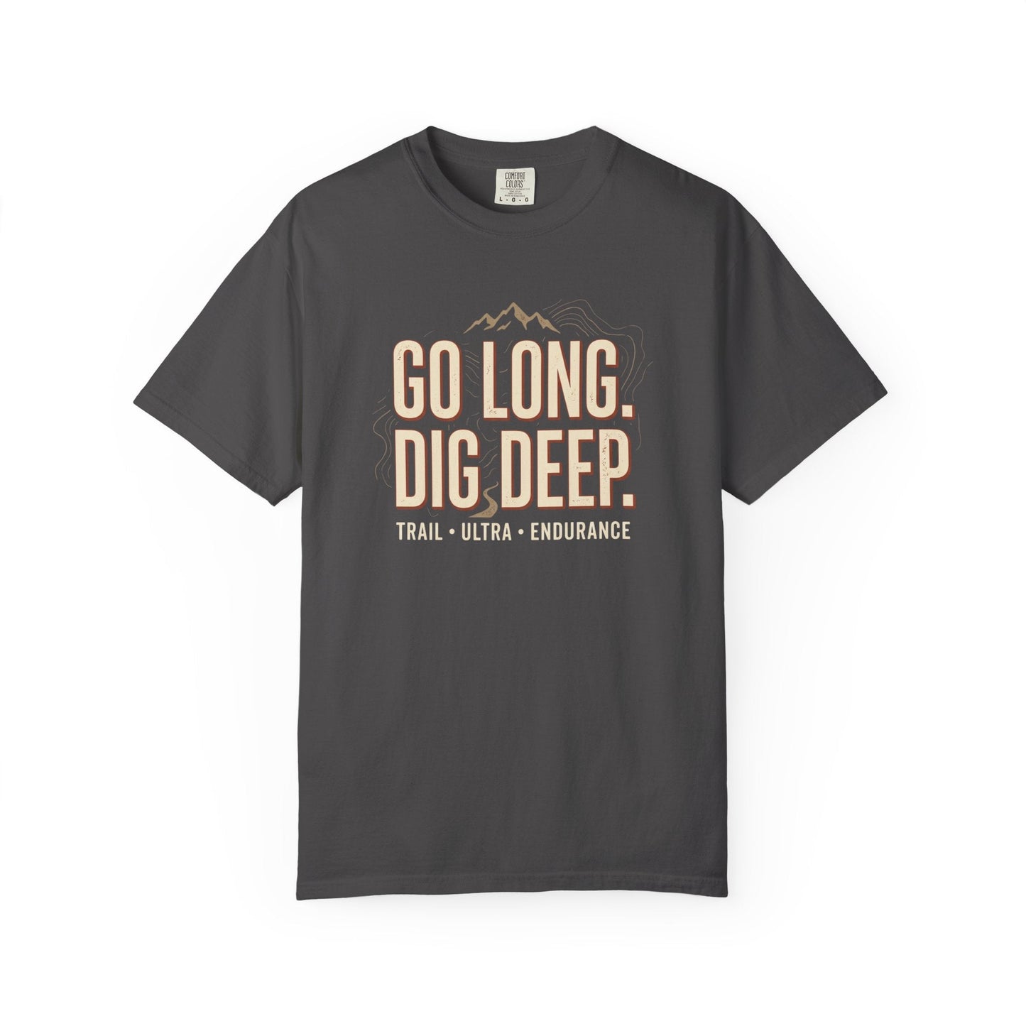 Go Long, Dig Deep T-Shirt -Graphite - Sloth & Duck