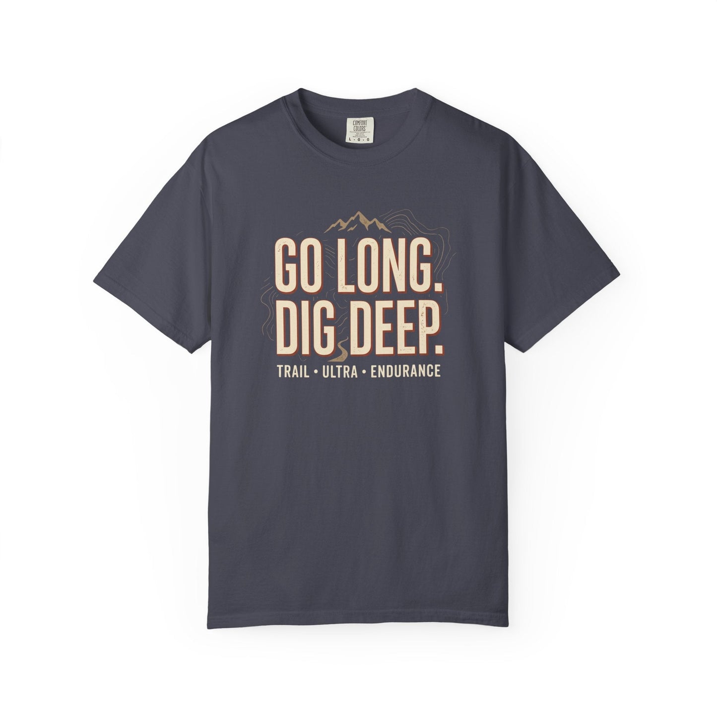 Go Long, Dig Deep T-Shirt -Navy - Sloth & Duck