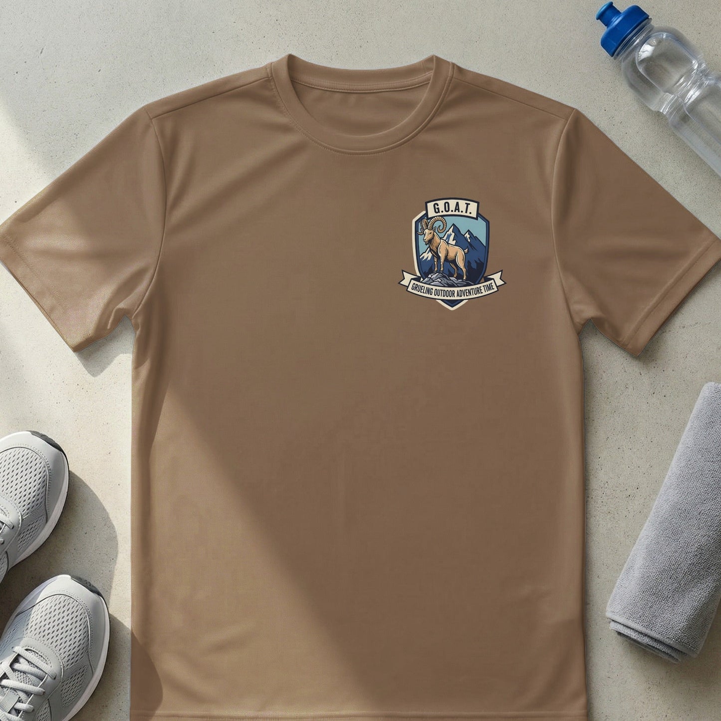 G.O.A.T. Grueling Outdoor Adventure Time Mountain Goat T-Shirt - XS - Sloth & Duck