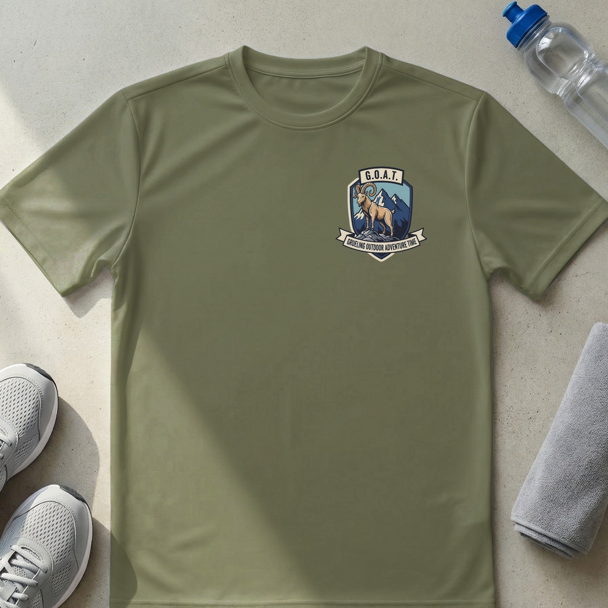 G.O.A.T. Grueling Outdoor Adventure Time Mountain Goat T-Shirt - XS - Sloth & Duck