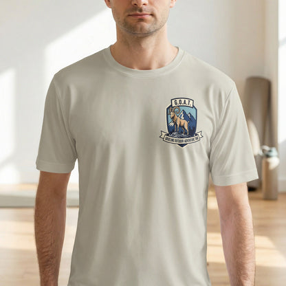 G.O.A.T. Grueling Outdoor Adventure Time Mountain Goat T-Shirt - XS - Sloth & Duck