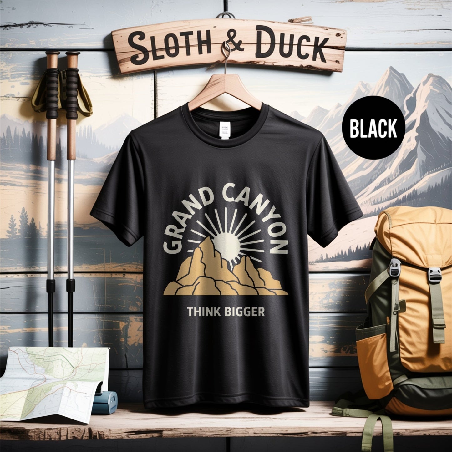 Grand Canyon National Park 'Think Bigger' Graphic T-Shirt - S - Sloth & Duck