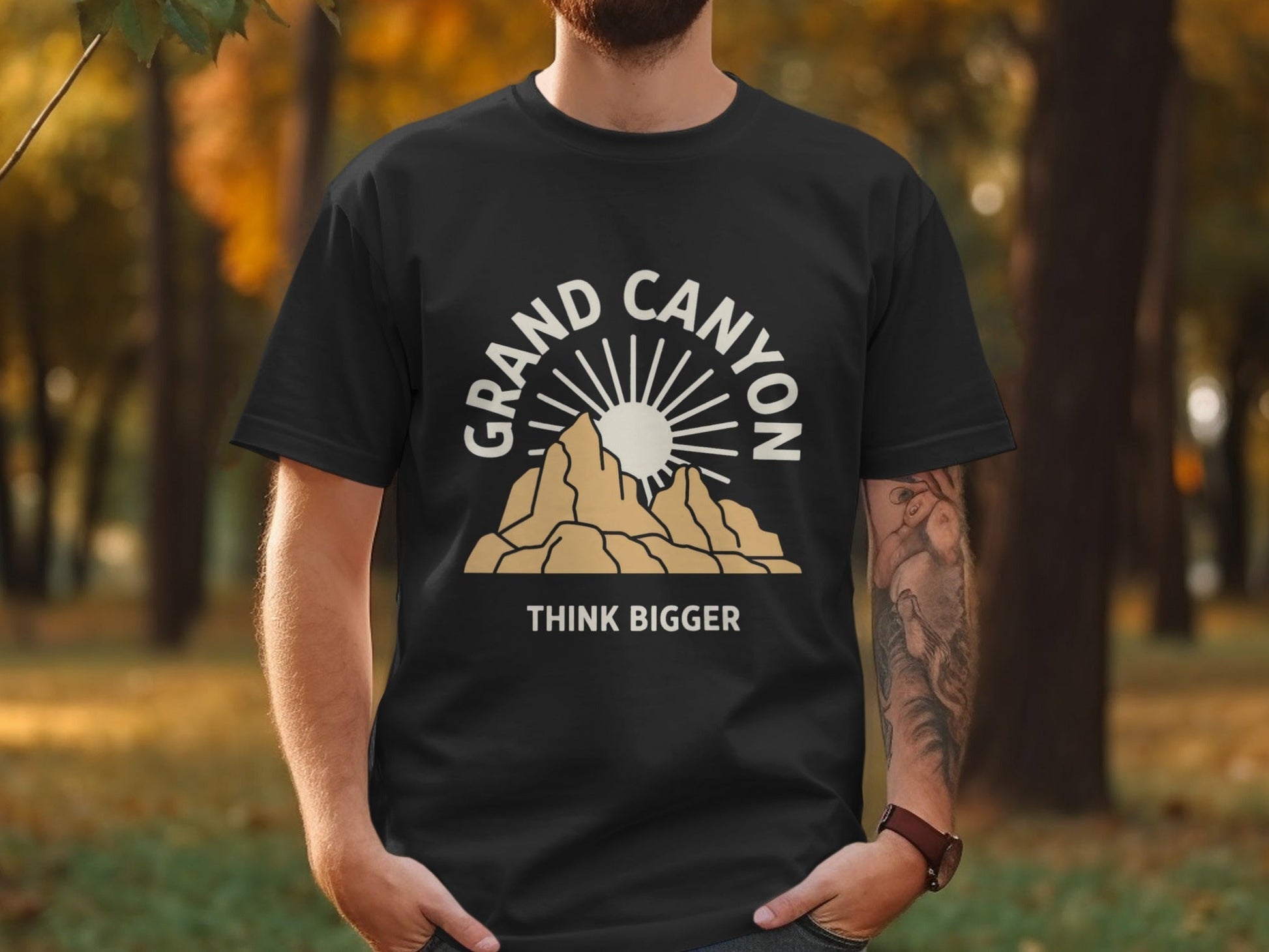 Grand Canyon National Park 'Think Bigger' Graphic T-Shirt - S - Sloth & Duck