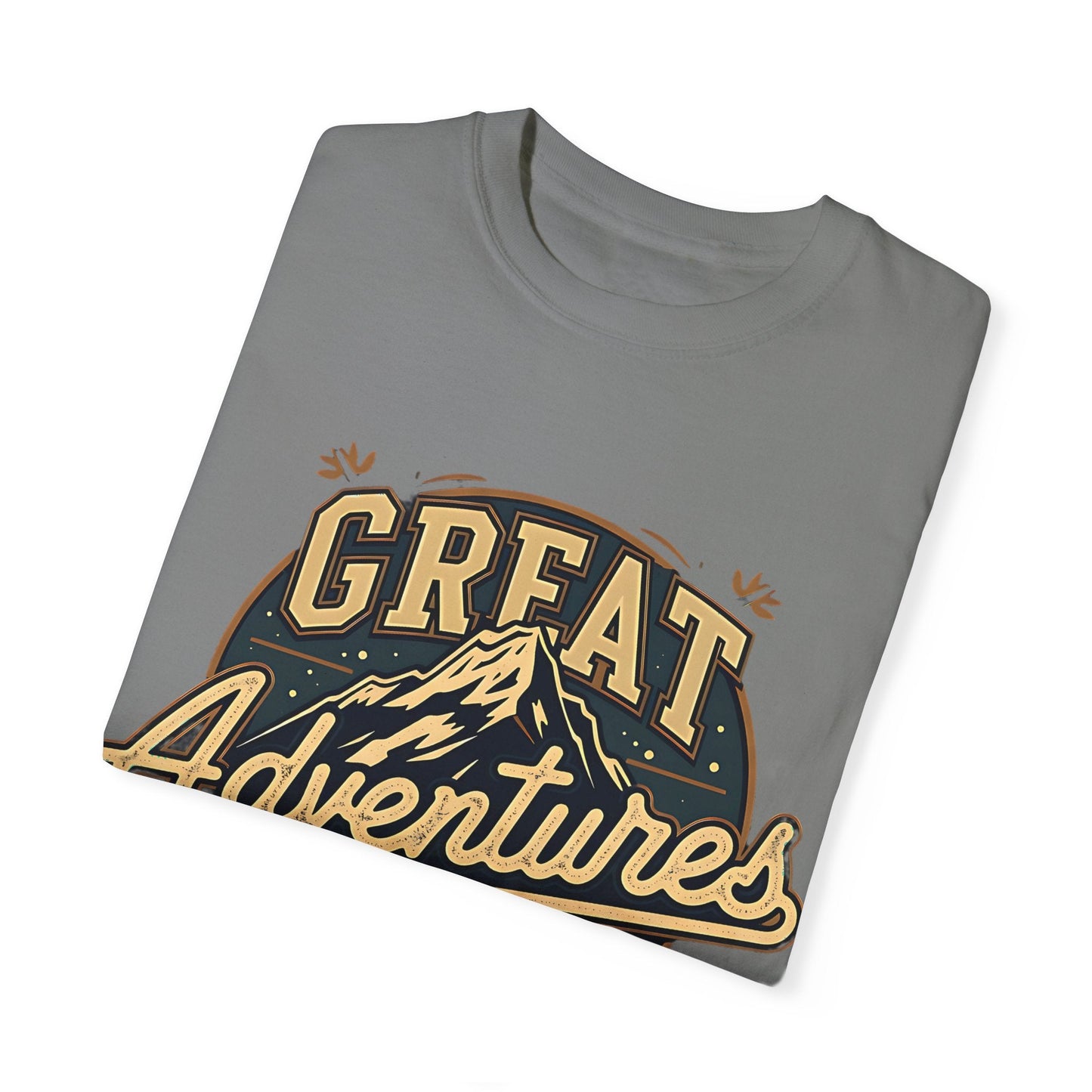 "Great Adventures" Mountain Graphic T-Shirt - Grey - Sloth & Duck