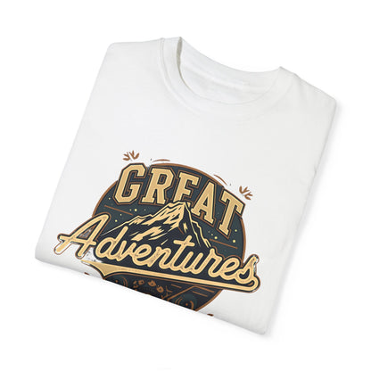 "Great Adventures" Mountain Graphic T-Shirt - White - Sloth & Duck