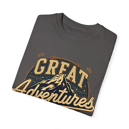 "Great Adventures" Mountain Graphic T-Shirt - Graphite - Sloth & Duck