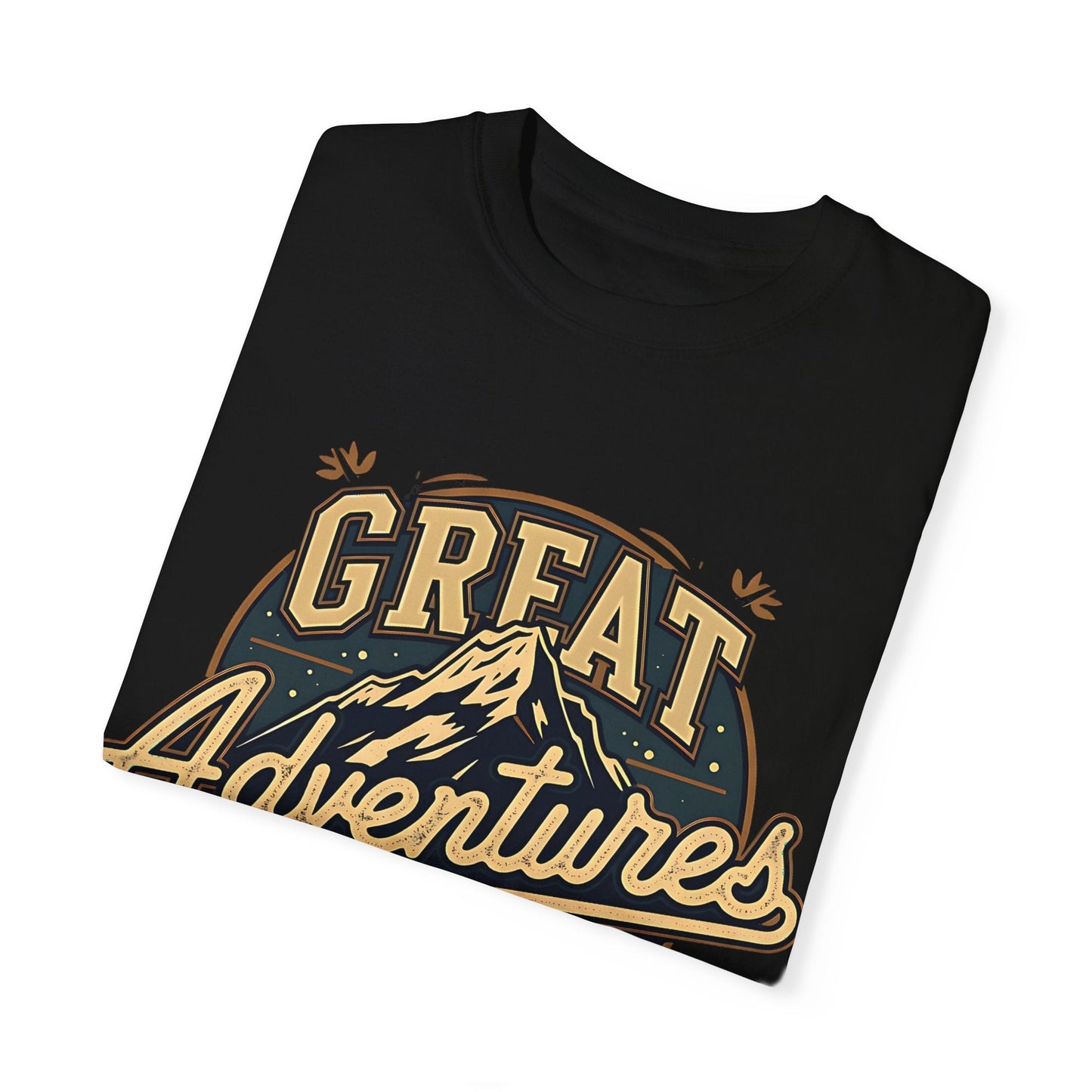 "Great Adventures" Mountain Graphic T-Shirt - Black - Sloth & Duck