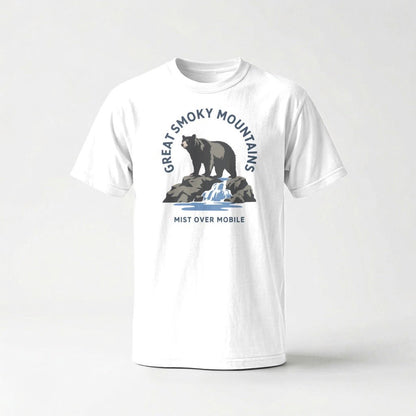 Great Smoky Bear Falls Heritage T-Shirt - S - Sloth & Duck