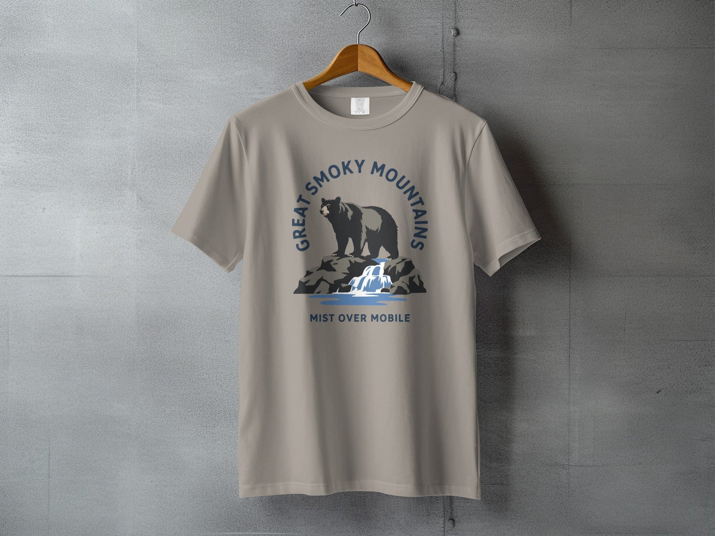 Great Smoky Bear Falls Heritage T-Shirt - S - Sloth & Duck