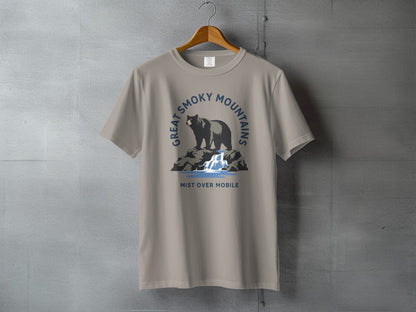 Great Smoky Bear Falls Heritage T-Shirt - S - Sloth & Duck