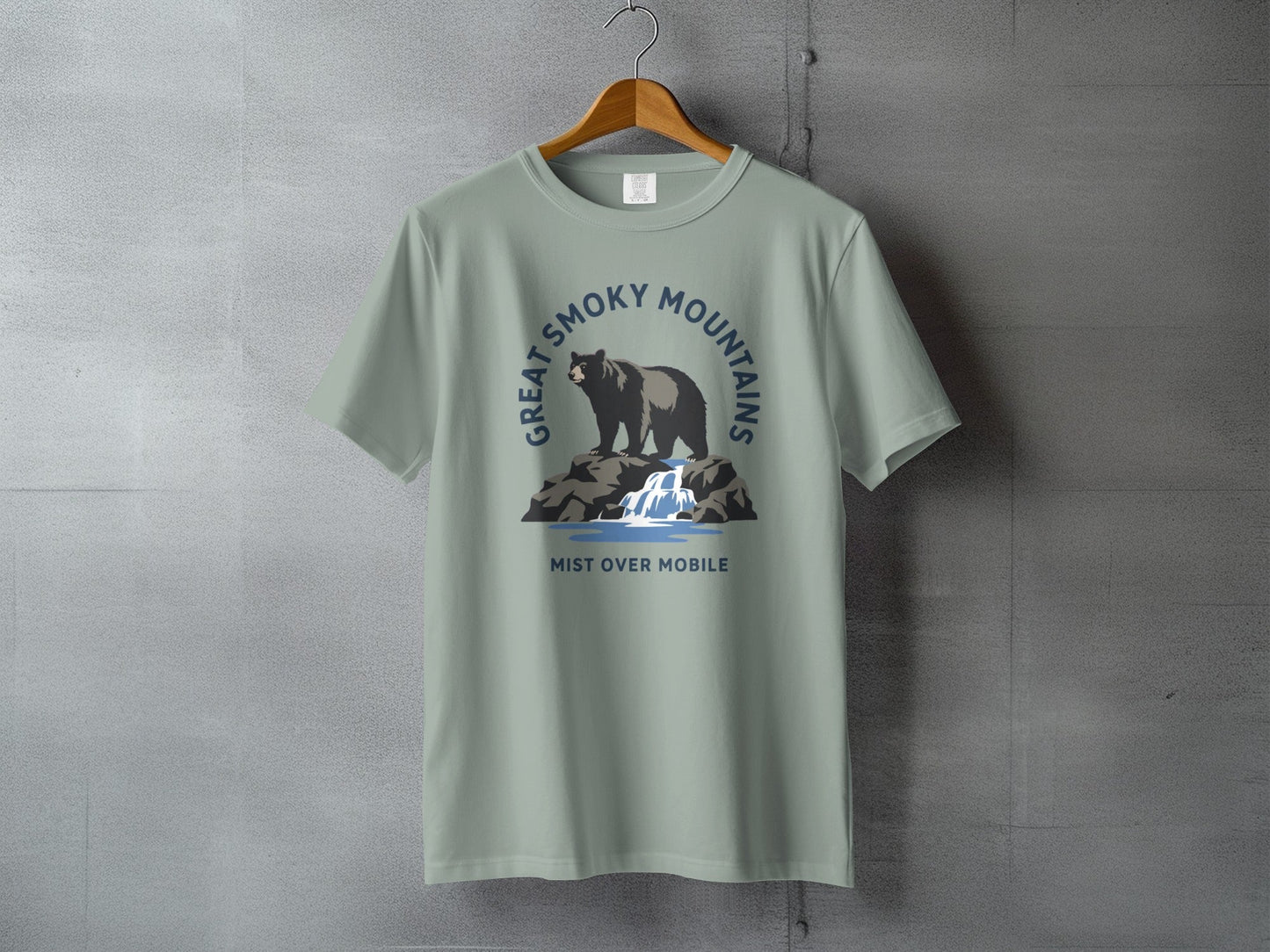 Great Smoky Bear Falls Heritage T-Shirt - S - Sloth & Duck