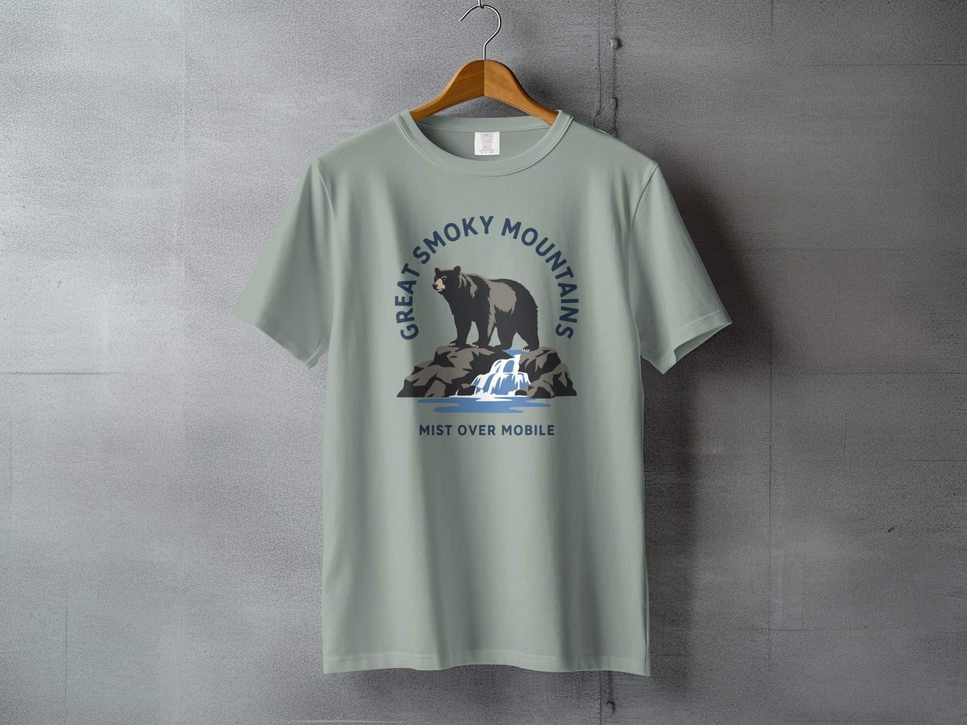 Great Smoky Bear Falls Heritage T-Shirt - S - Sloth & Duck