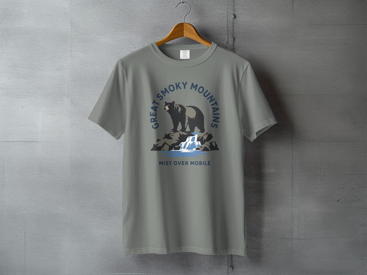 Great Smoky Bear Falls Heritage T-Shirt - S - Sloth & Duck