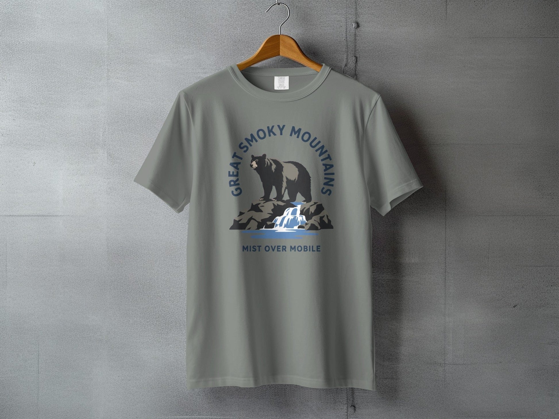 Great Smoky Bear Falls Heritage T-Shirt - S - Sloth & Duck