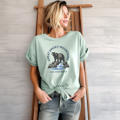 Great Smoky Bear Falls Heritage T-Shirt - S - Sloth & Duck