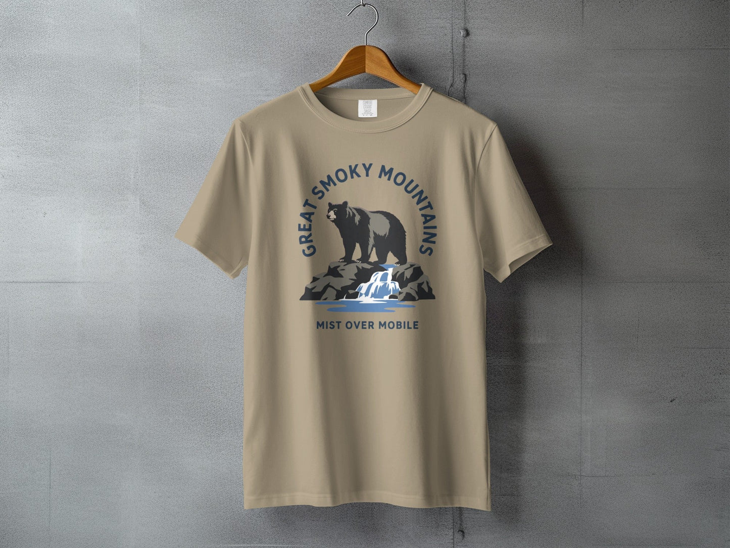 Great Smoky Bear Falls Heritage T-Shirt - S - Sloth & Duck