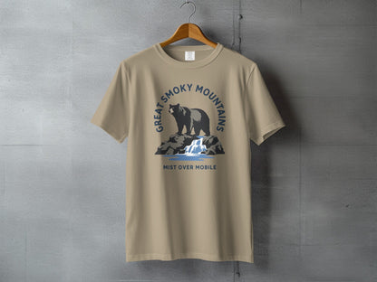 Great Smoky Bear Falls Heritage T-Shirt - S - Sloth & Duck