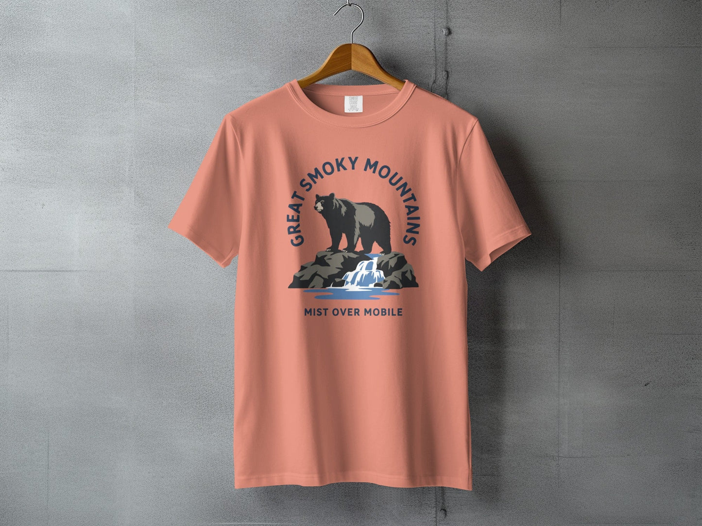 Great Smoky Bear Falls Heritage T-Shirt - S - Sloth & Duck