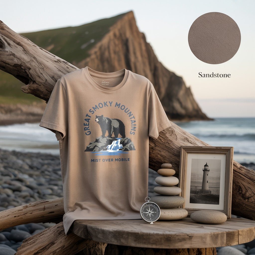 Great Smoky Bear Falls Heritage T-Shirt - S - Sloth & Duck