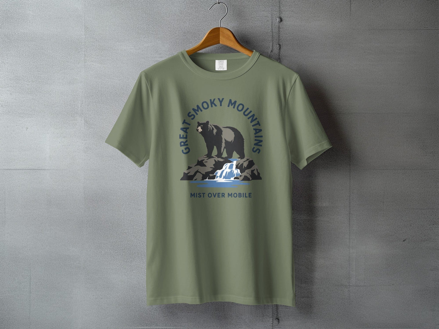 Great Smoky Bear Falls Heritage T-Shirt - S - Sloth & Duck