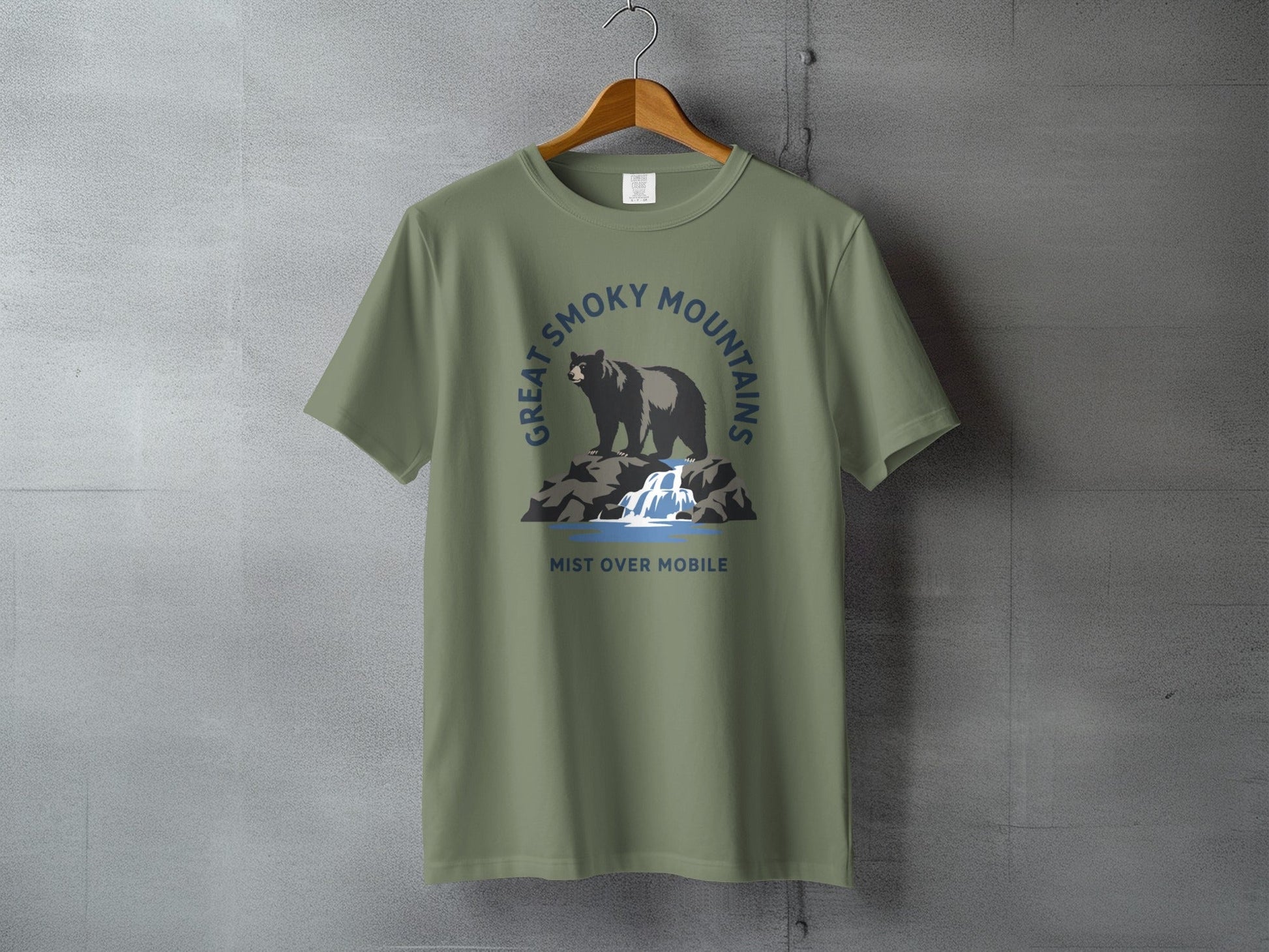 Great Smoky Bear Falls Heritage T-Shirt - S - Sloth & Duck