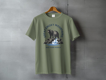 Great Smoky Bear Falls Heritage T-Shirt - S - Sloth & Duck
