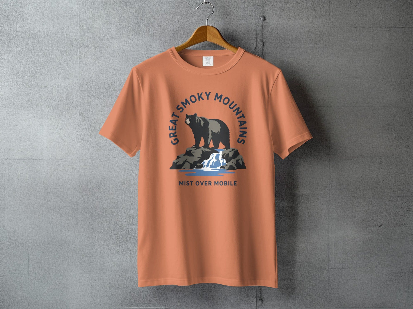 Great Smoky Bear Falls Heritage T-Shirt - S - Sloth & Duck