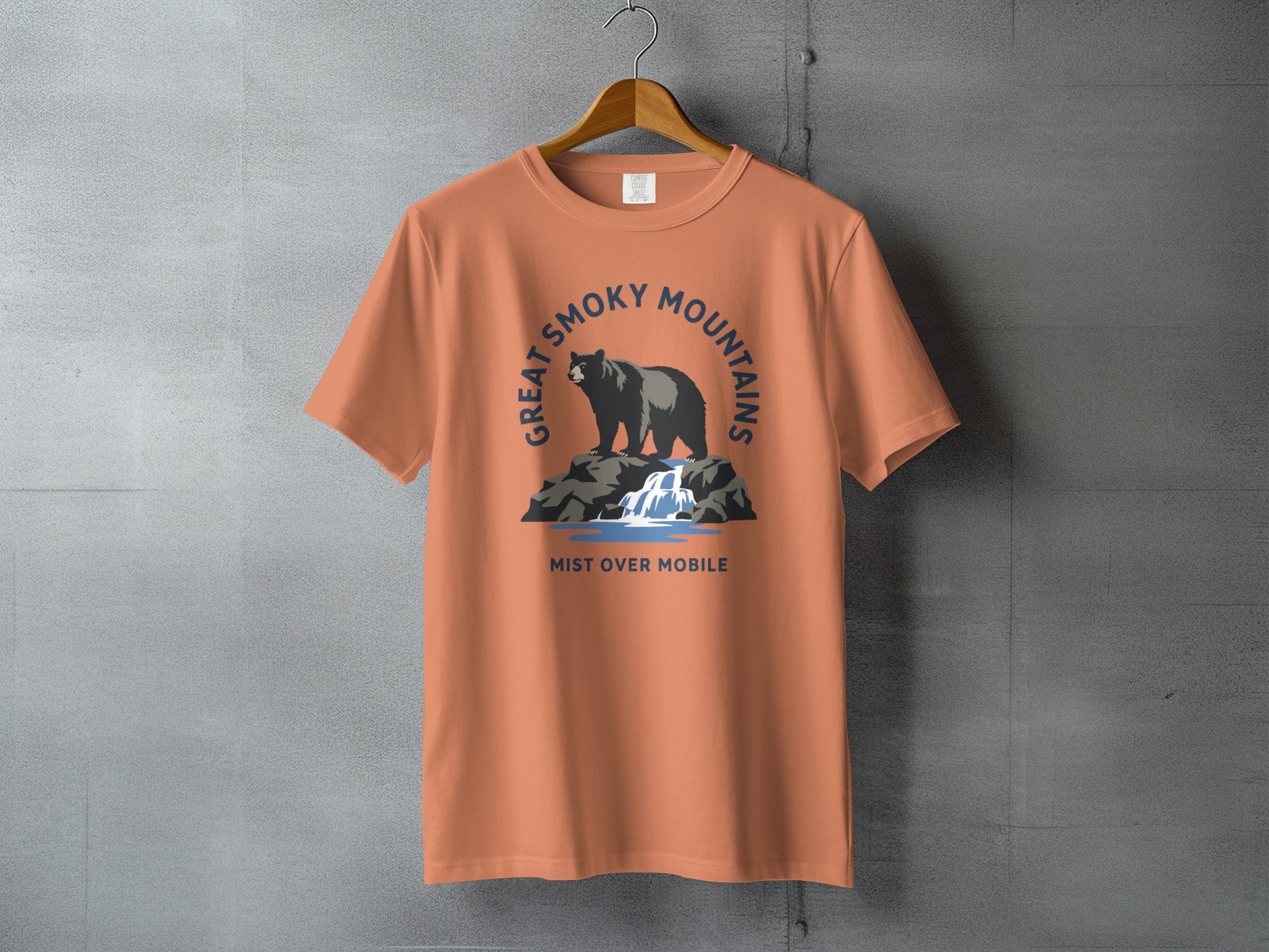 Great Smoky Bear Falls Heritage T-Shirt - S - Sloth & Duck