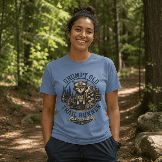 Grumpy Old Trail Runner T-Shirt -Black - Sloth & Duck