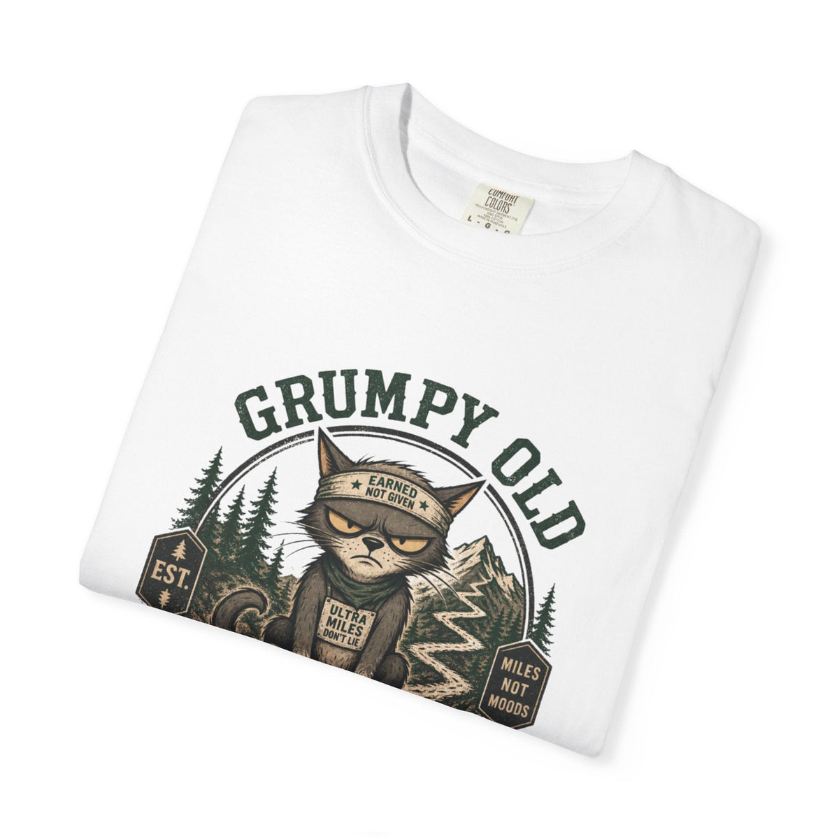 Grumpy Old Trail Runner T-Shirt -White - Sloth & Duck