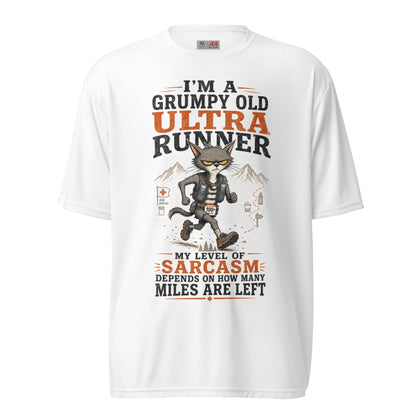 Grumpy Old Ultra Runner Performance T-Shirt -White - Sloth & Duck