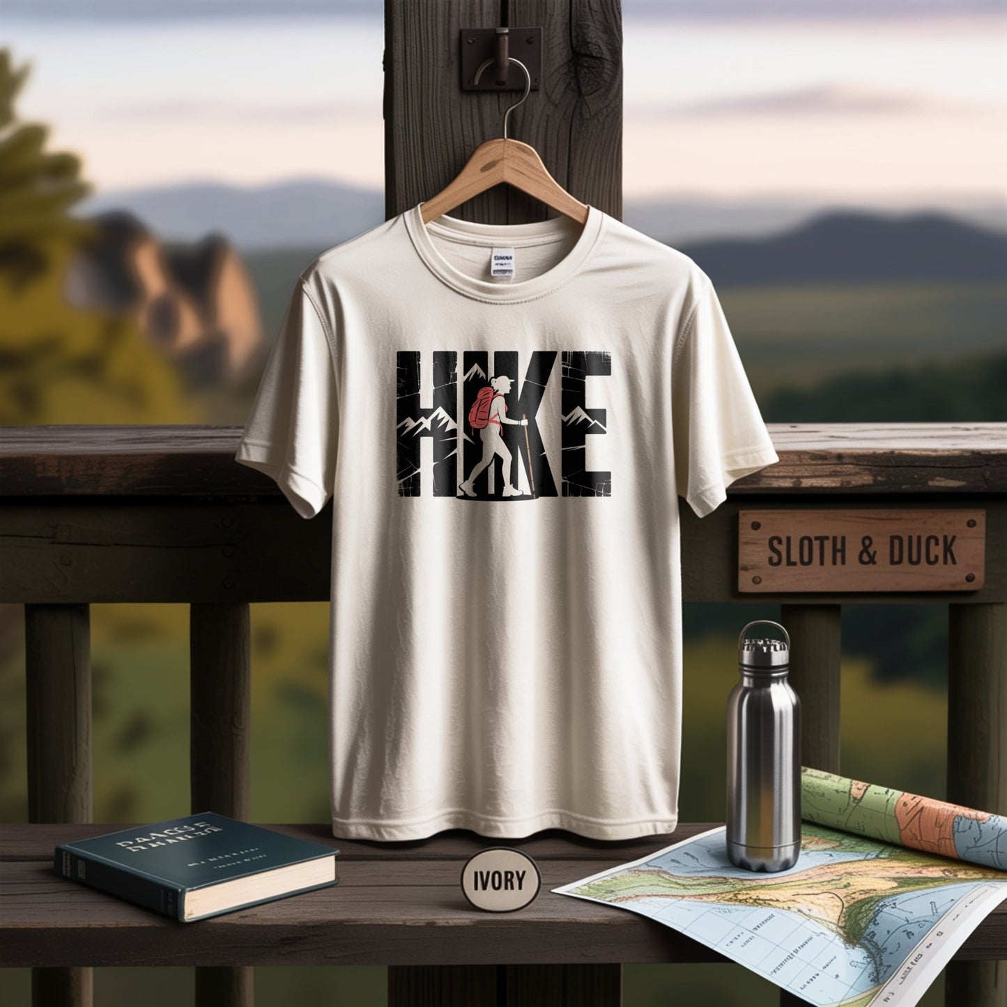 "HIKE" Graphic T-Shirt - S - Sloth & Duck