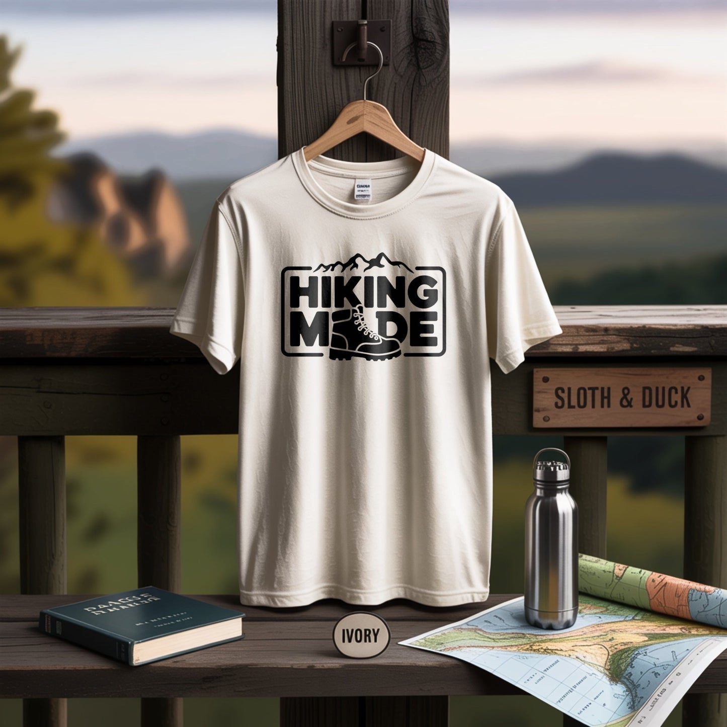 Hiking Mode T-Shirt - S - Sloth & Duck
