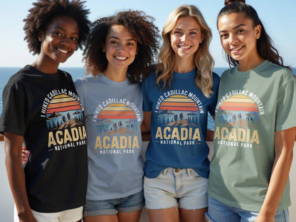 "I Hiked Acadia National Park" T-Shirt - S - Sloth & Duck