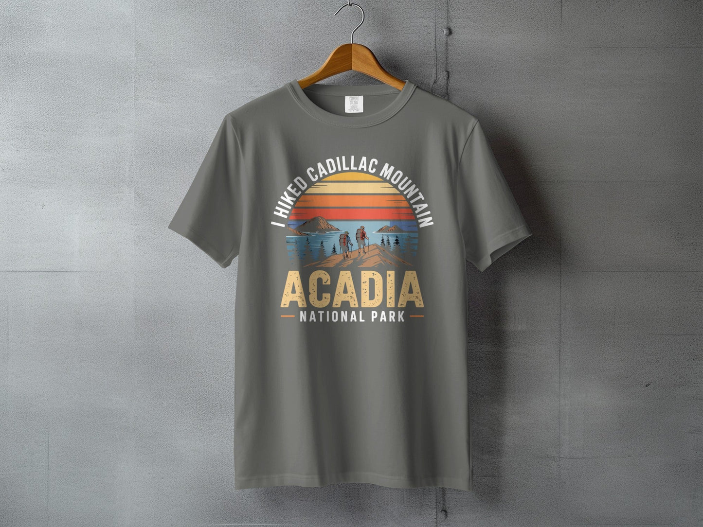 "I Hiked Acadia National Park" T-Shirt - S - Sloth & Duck