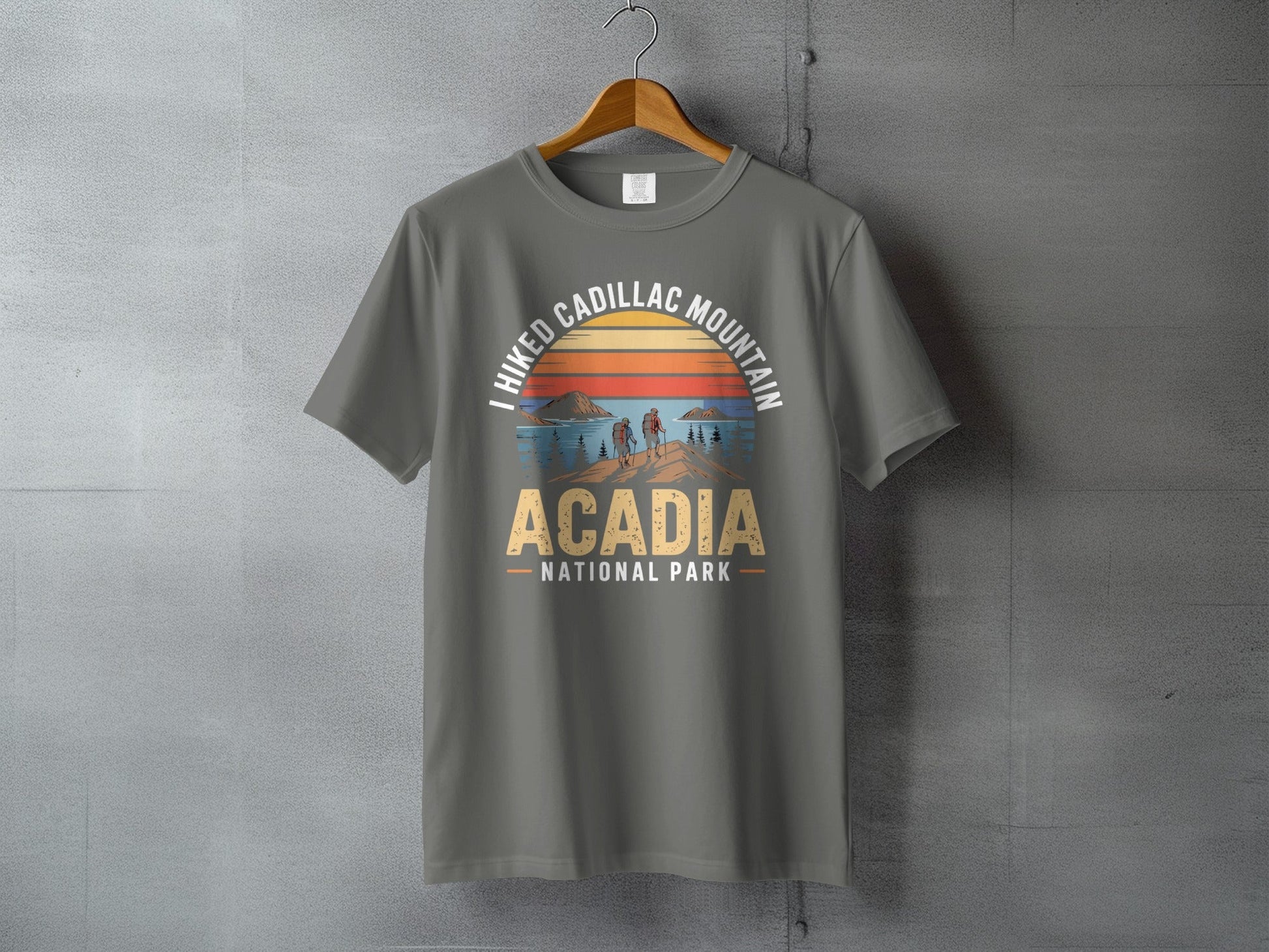 "I Hiked Acadia National Park" T-Shirt - S - Sloth & Duck