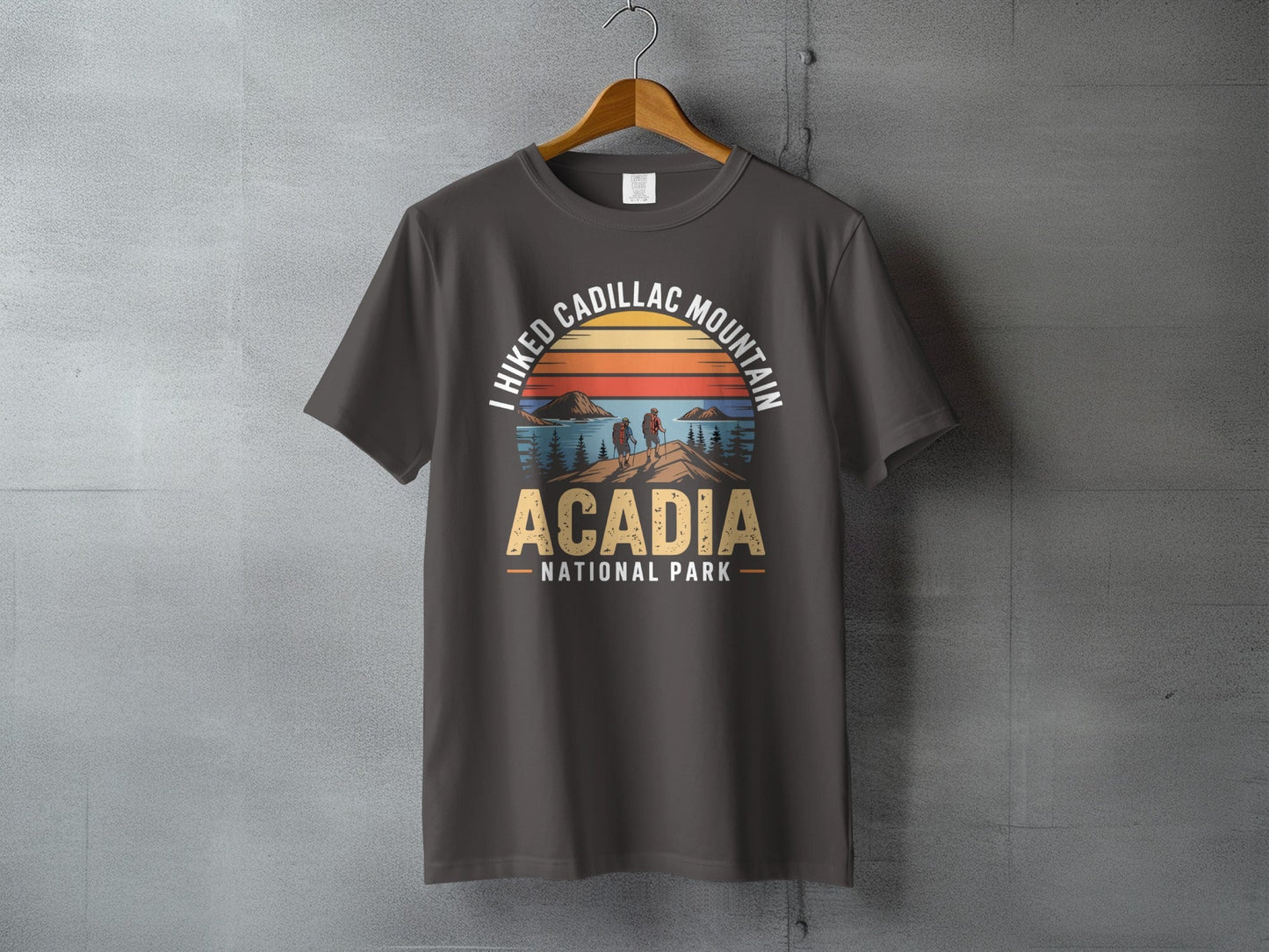 "I Hiked Acadia National Park" T-Shirt - S - Sloth & Duck