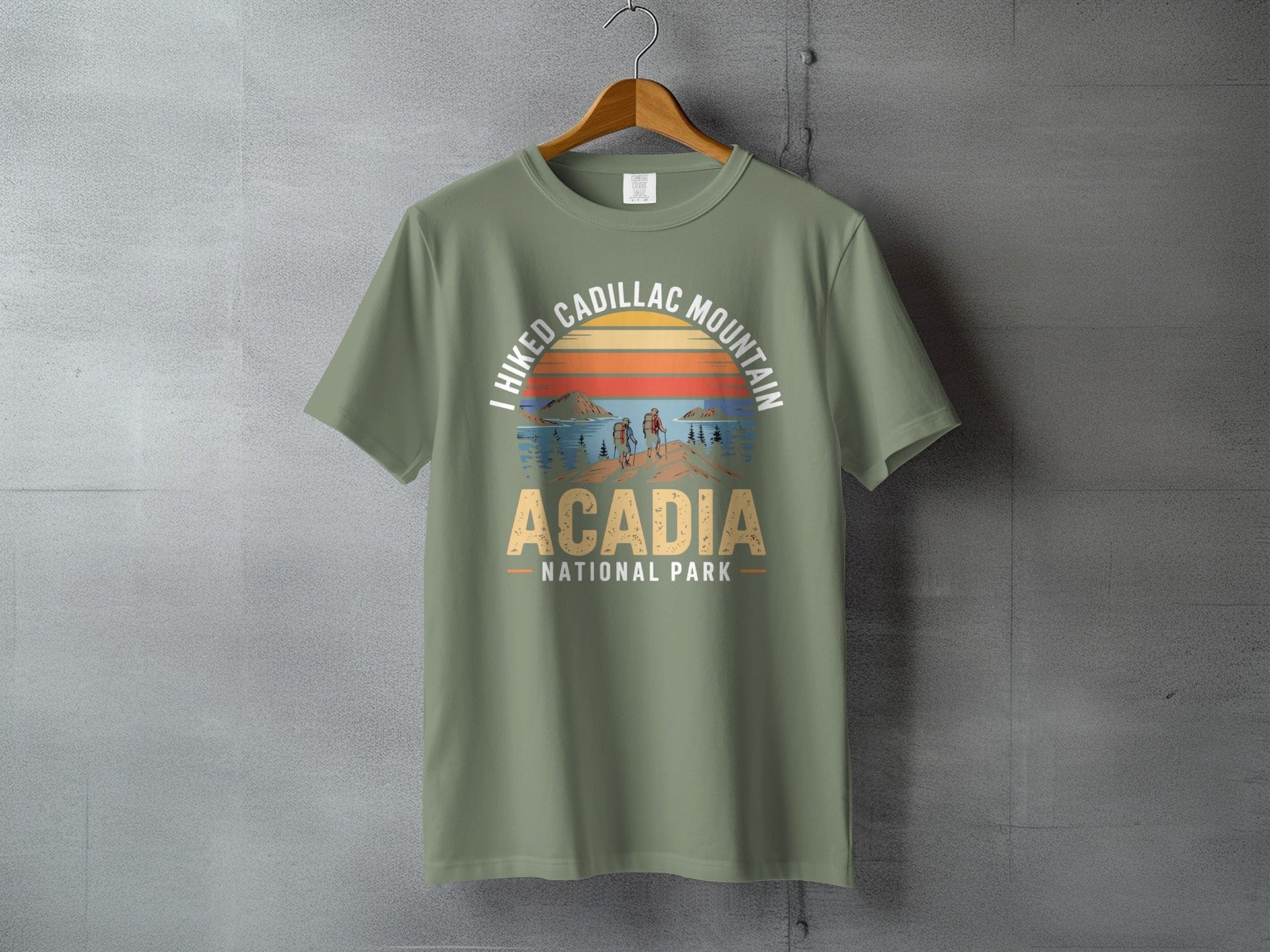 "I Hiked Acadia National Park" T-Shirt - S - Sloth & Duck