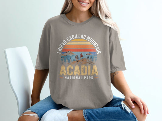 I Hiked Acadia National Park T-Shirt -S - Sloth & Duck