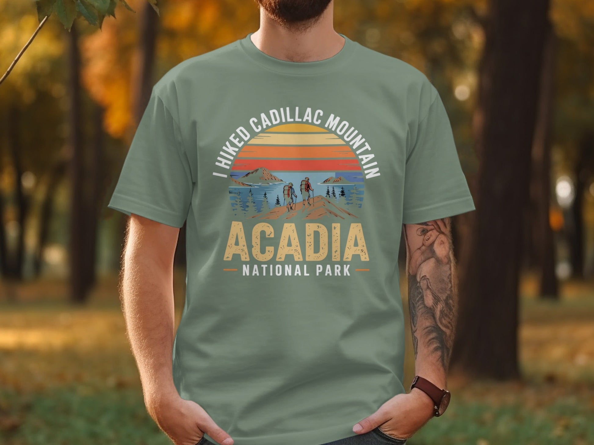 I Hiked Acadia National Park T-Shirt -S - Sloth & Duck