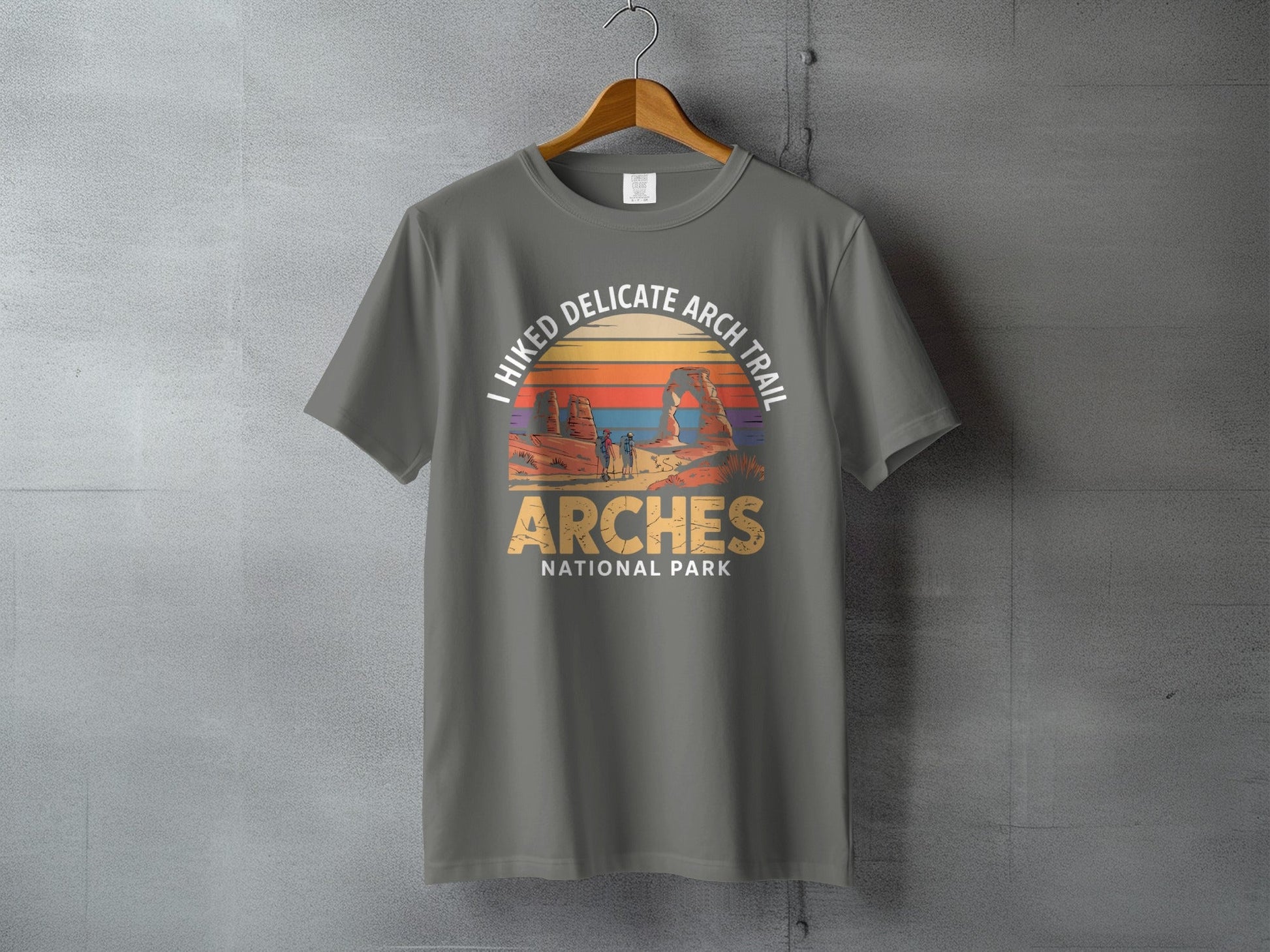 "I Hiked Arches National Park" T-Shirt - S - Sloth & Duck