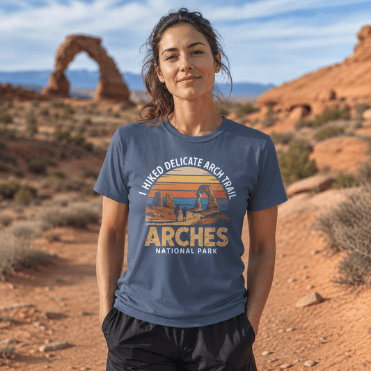 I Hiked Arches National Park T-Shirt -S - Sloth & Duck