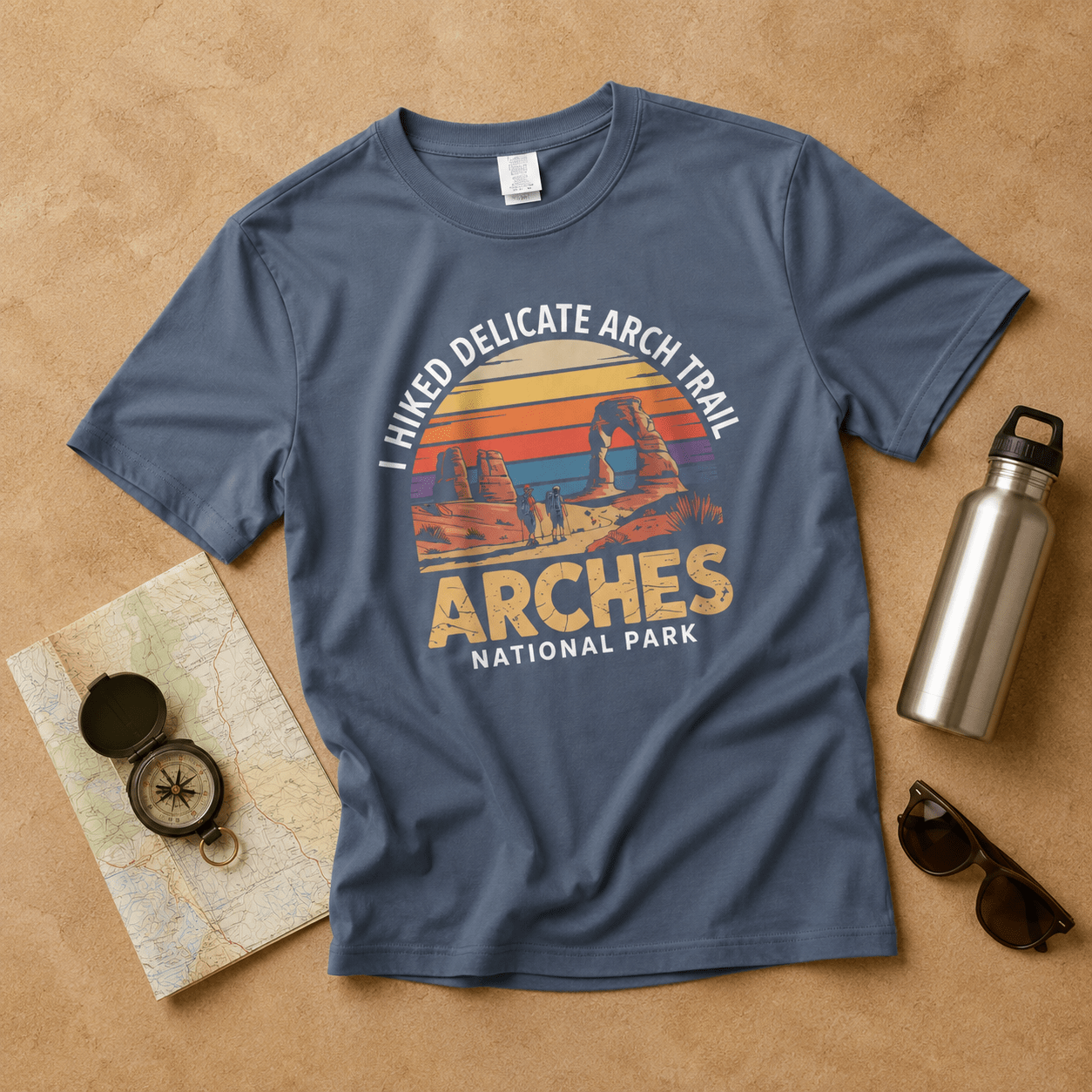 I Hiked Arches National Park T-Shirt -S - Sloth & Duck