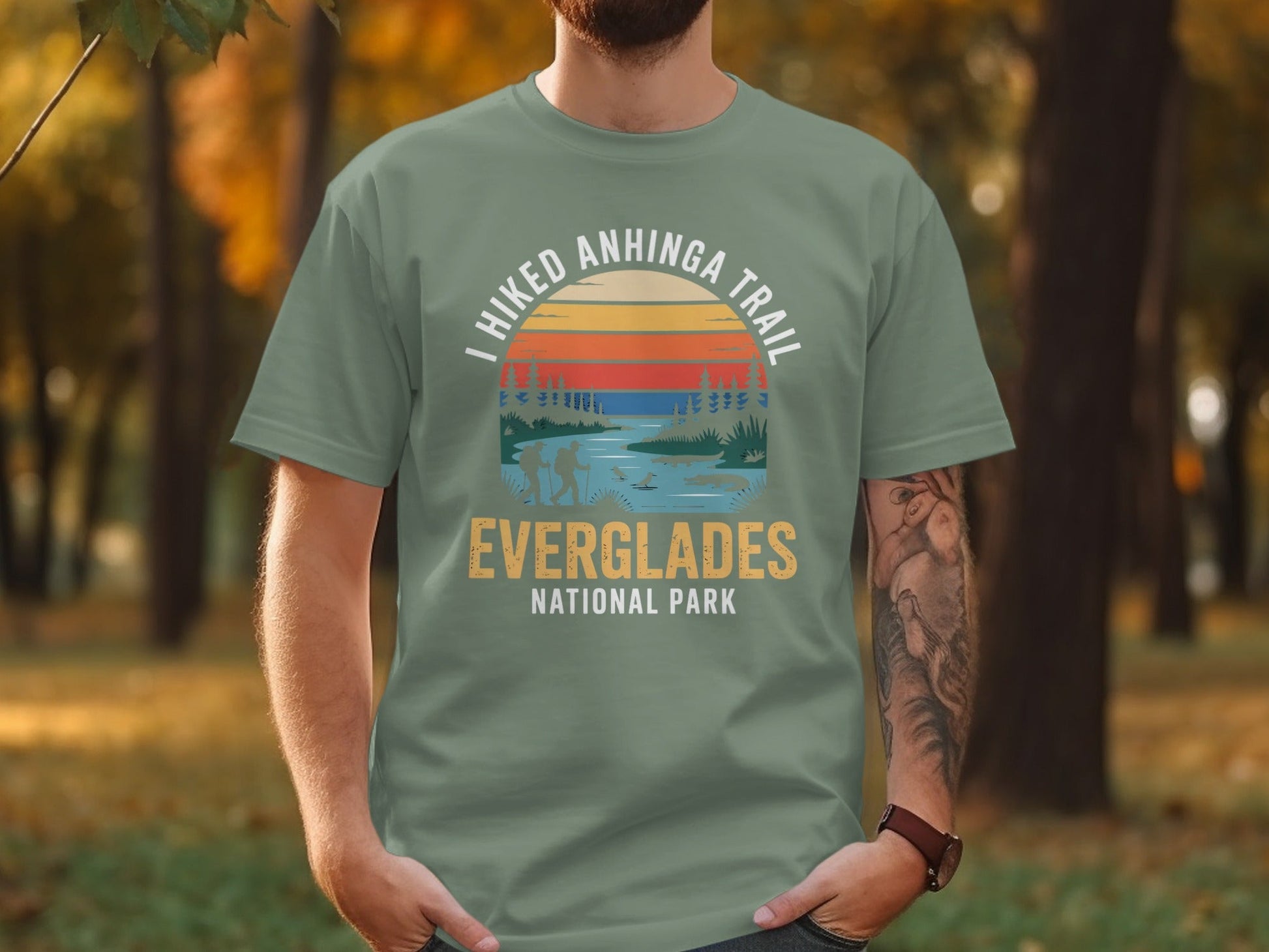 "I Hiked Everglades National Park" T-Shirt - S - Sloth & Duck