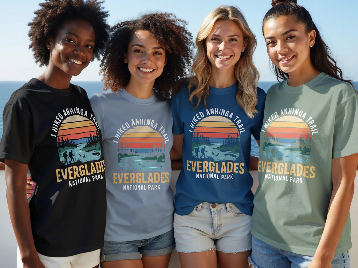 "I Hiked Everglades National Park" T-Shirt - S - Sloth & Duck